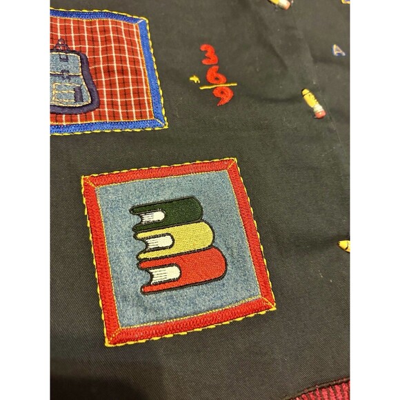 Vintage 80s Tantrums Teacher Themed Vest Patches Backpack Apple Books X Large - Picture 7 of 9